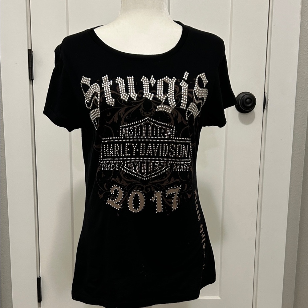 Harley-Davidson Black Studded Graphic Tee
